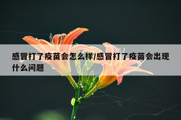 感冒打了疫苗会怎么样/感冒打了疫苗会出现什么问题